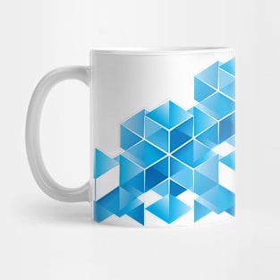 Blue cube design pattern Mug